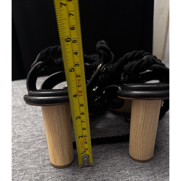 Ulla Johnson Elvie Rope High Heel Sandals Size 40 / US 9.5 Black - Picture 9 of 11